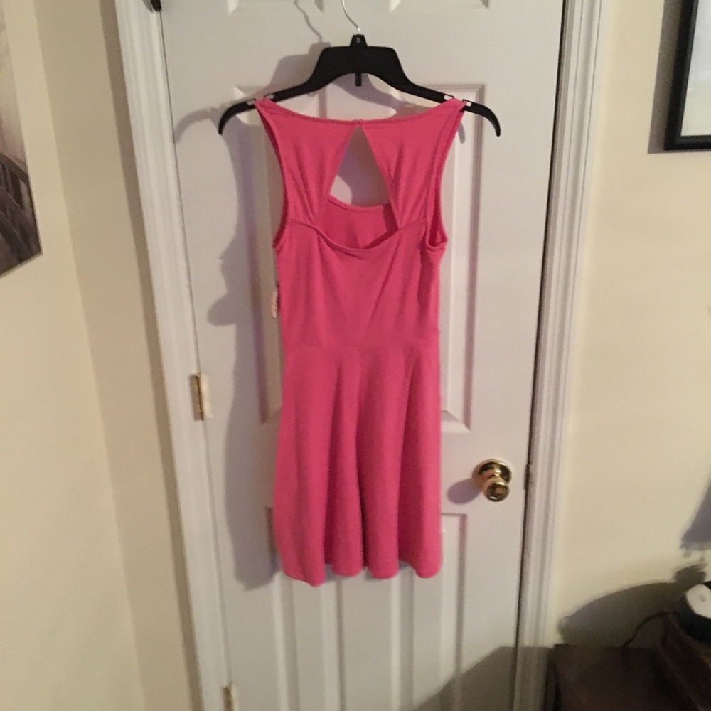 Pink summer dress with sexy back. Never worn!